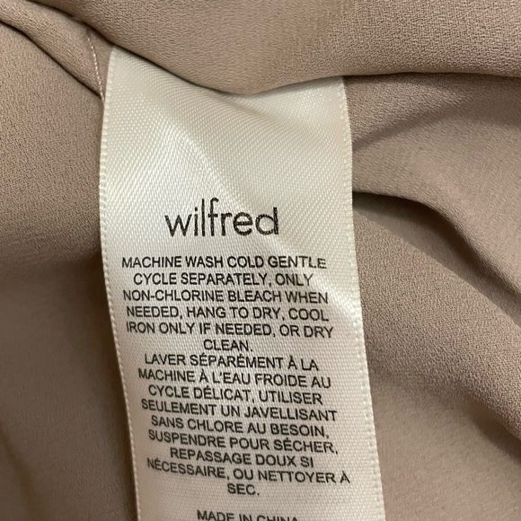 Wilfred Tempest Mini Dress  Sandy Bge/Spc Burgundy - Picture 7 of 11